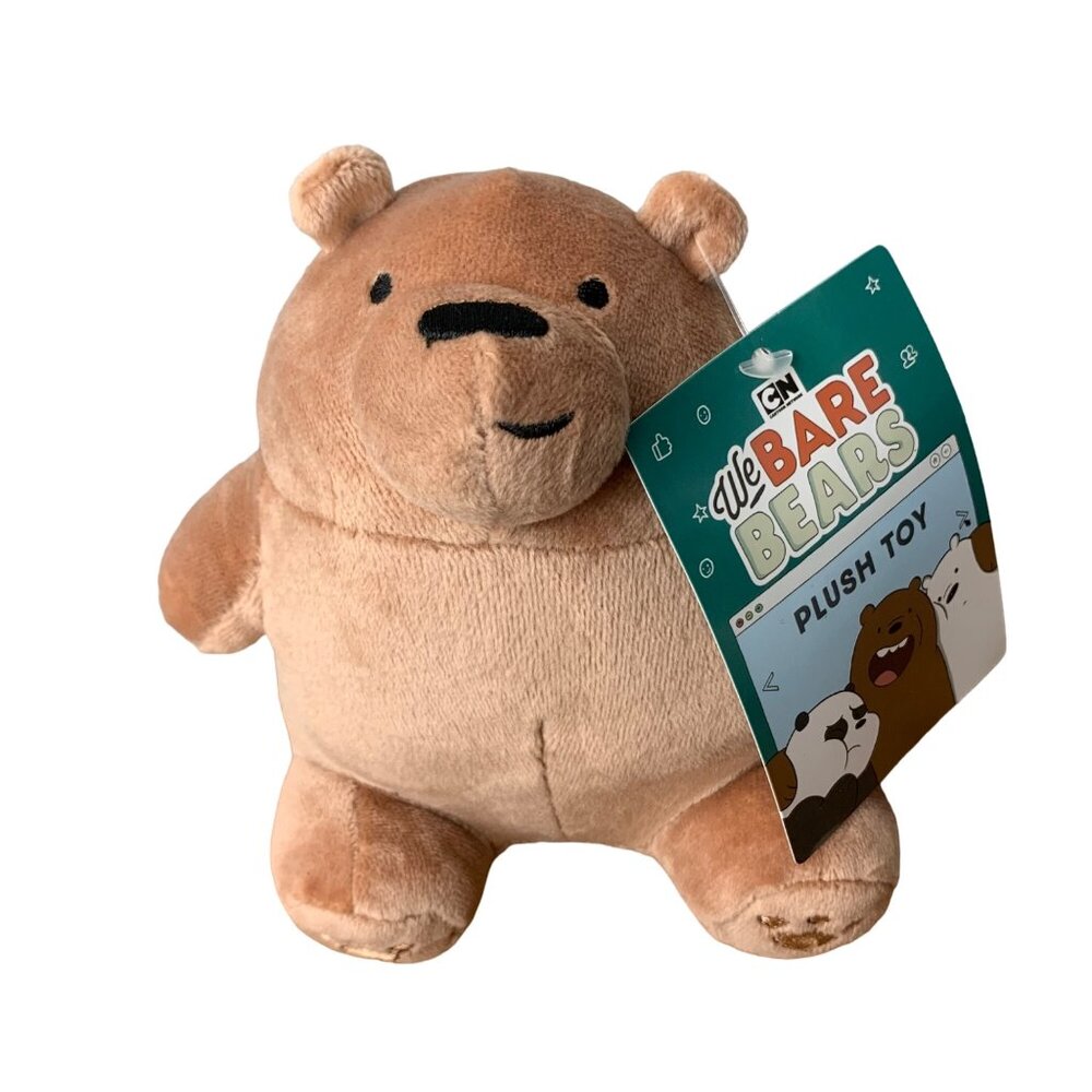 We Bare Bears 7" Plush Grizzly Bear Toy Factory Cartoon‎ Network w/tags Warner